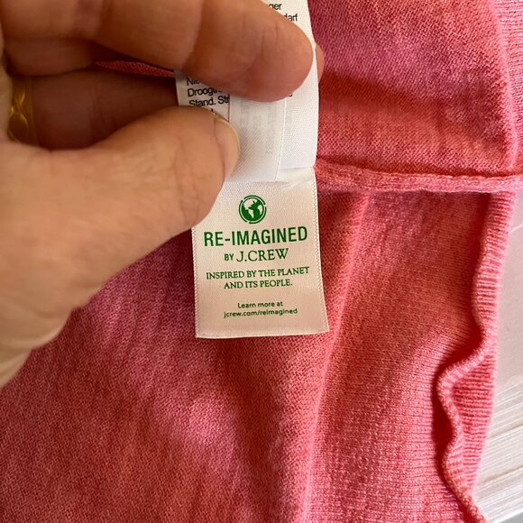 J. Crew Size S Margot Crewneck Sweater Merino Wool Pullover Pink AM146 - Picture 10 of 12
